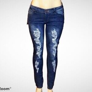 Distressed Skinny Jeans Junior Sizes SIZE  1